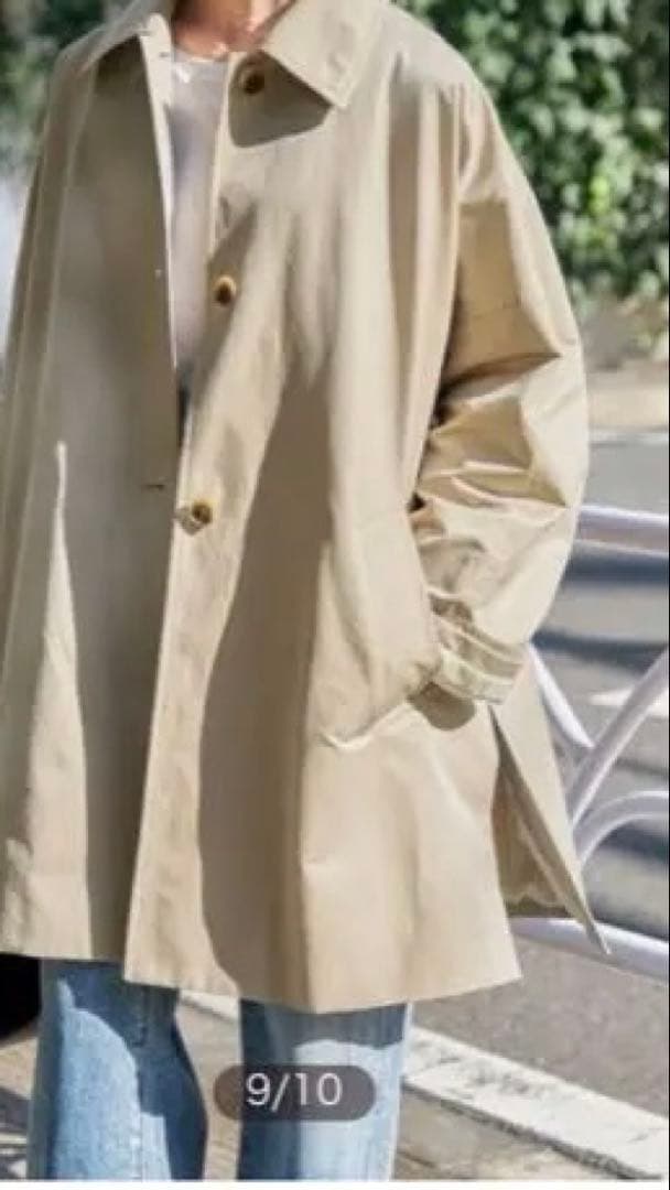 美品　スピックアンドスパン T/Cギャバジンステンカラーコート　36