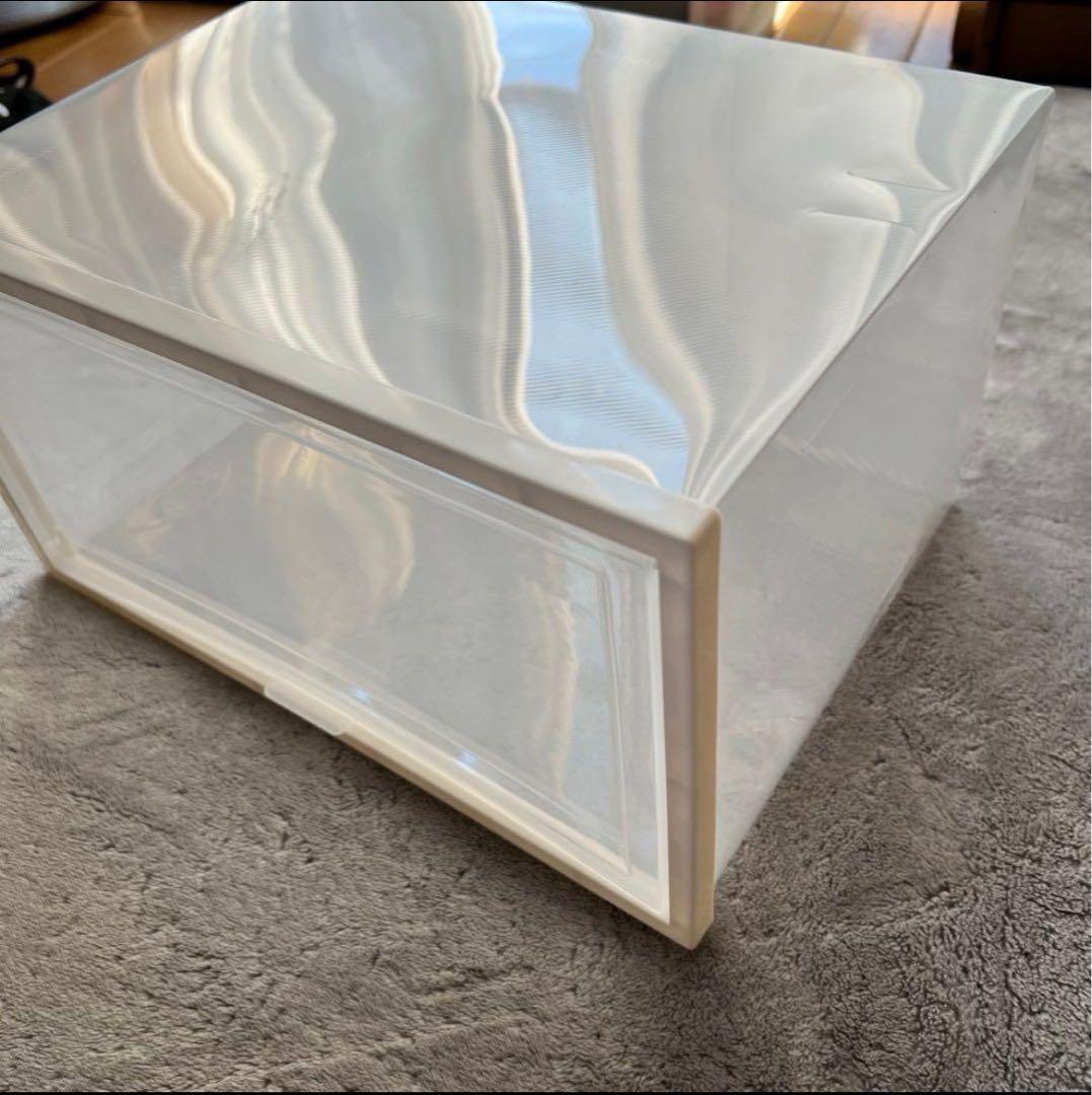 【GW中の特価】スニーカーボックス30個 シューズボックス クリア ホワイト