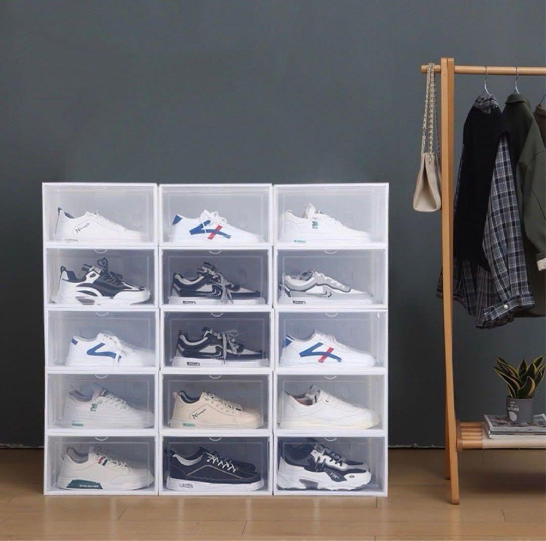 【GW中の特価】スニーカーボックス30個 シューズボックス クリア ホワイト