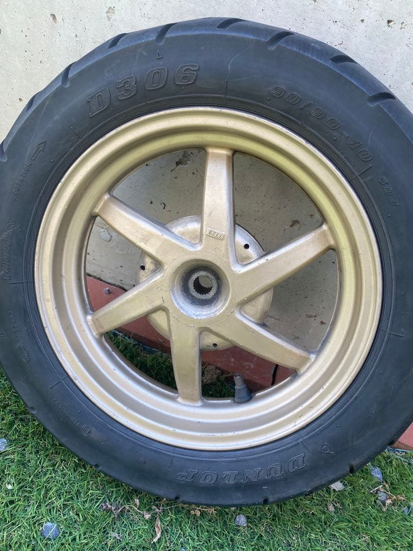 DIO AF35ZX前後ゴールド ホイールセット　AF27 AF34 AF35