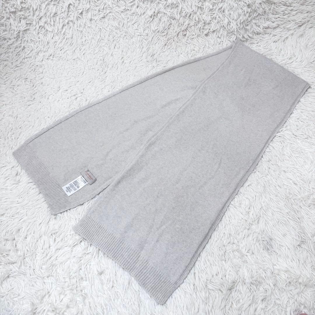 【カシミヤ混】JOHN SMEDLEY イギリス製 マフラー グレー