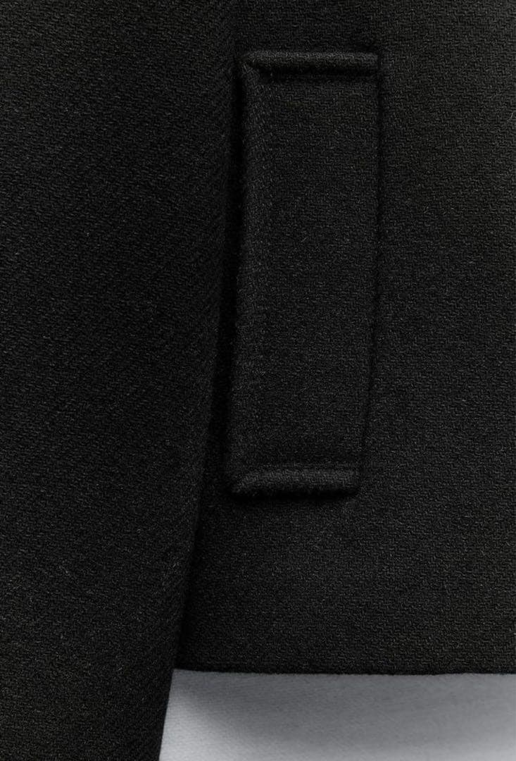 新品 ZARA ハイネック ショート ダブルブレストコート M ラスト1点♪