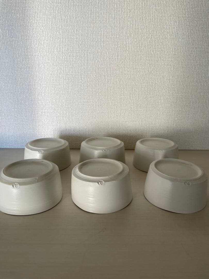 ※訳あり 未使用 黒田泰蔵 さん 白磁 器 小鉢6客セット 箱付 刻入