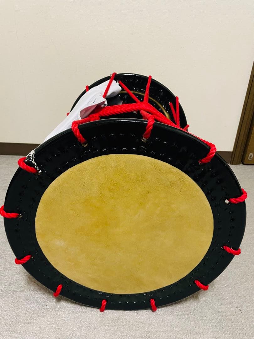 【美品】和太鼓　桶胴太鼓　かつぎ桶　 1尺4寸　ケース、帯付き　【諏訪工芸】