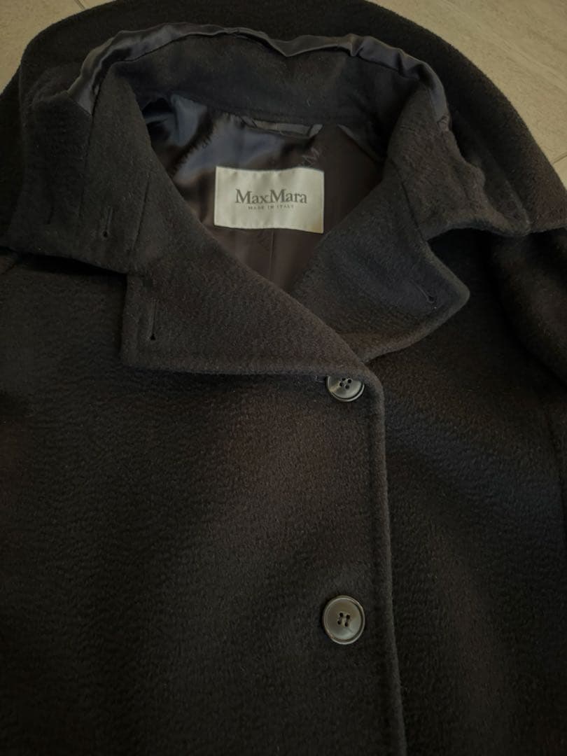 マックスマーラ✴︎キャメル素材 フード付きピーコート