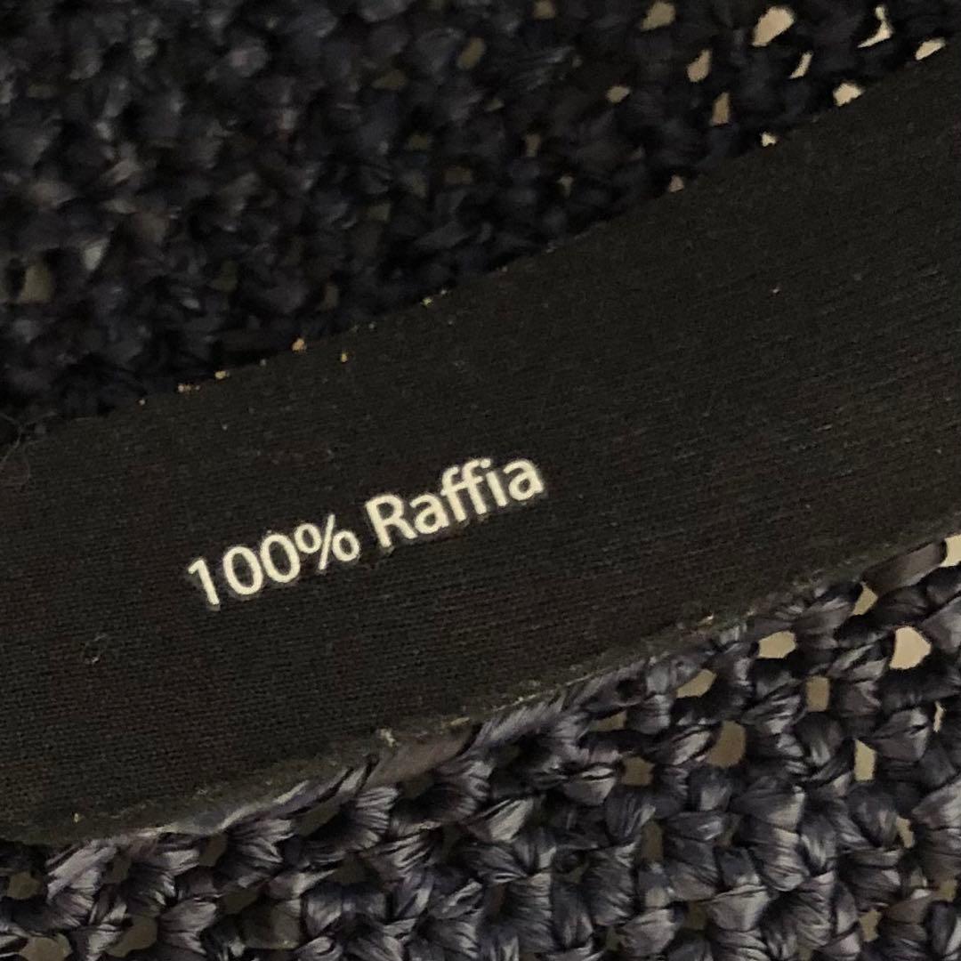 美品✨ヘレンカミンスキー　ラフィアハット　PROVENCE10 チャーム　紺