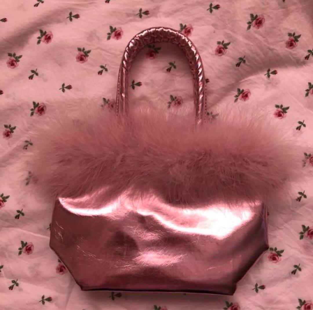 ピンク 八角形 パーティーバッグ