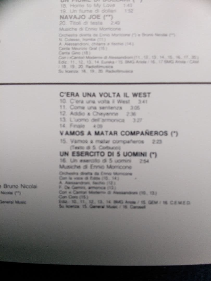 ★超貴重品・美品　エンニオ・モリコーネ／マカロニウエスタン作品集　サントラ音源