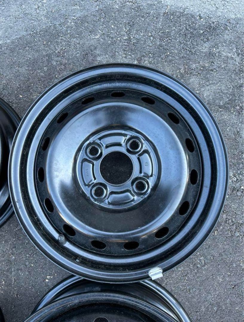 平成24年製 13インチ ブラック 純正スチールホイール 4個