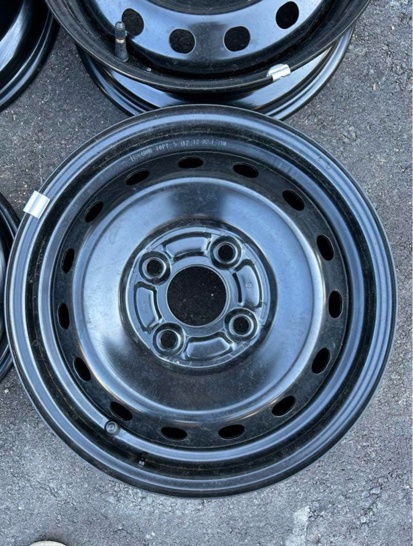 平成24年製 13インチ ブラック 純正スチールホイール 4個