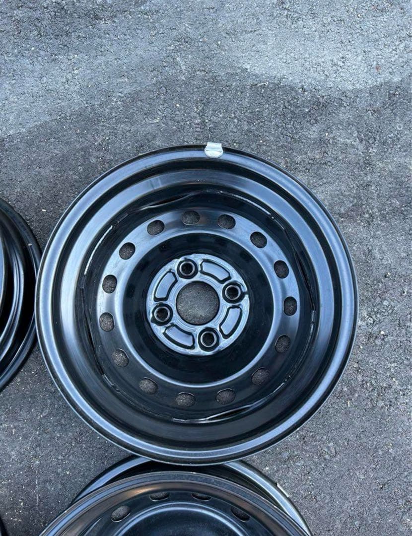 平成24年製 13インチ ブラック 純正スチールホイール 4個