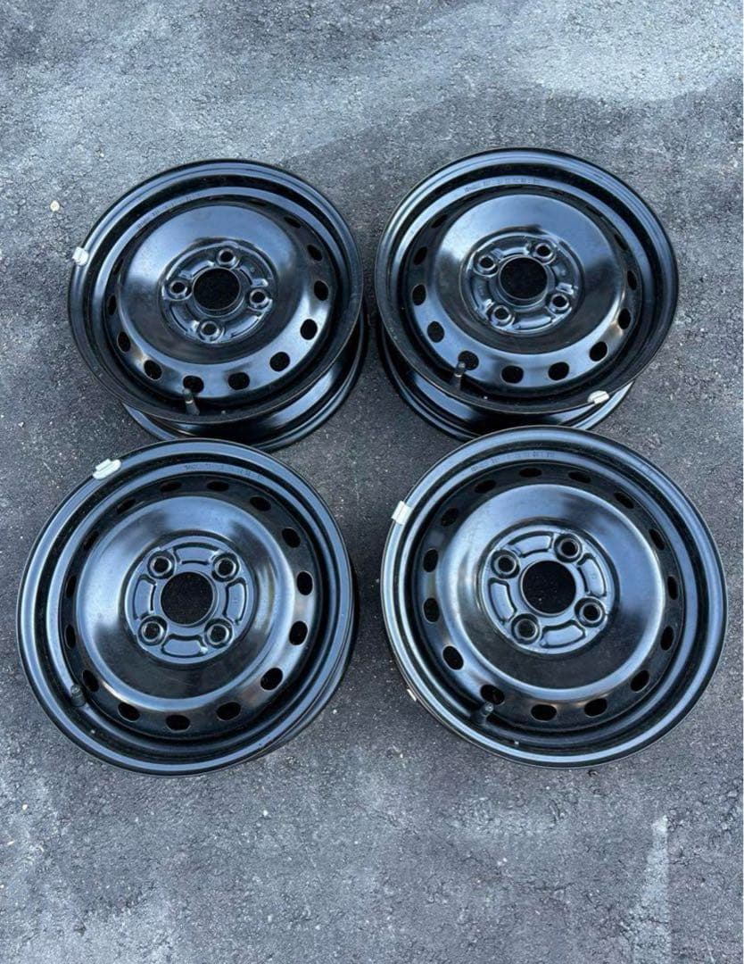 平成24年製 13インチ ブラック 純正スチールホイール 4個