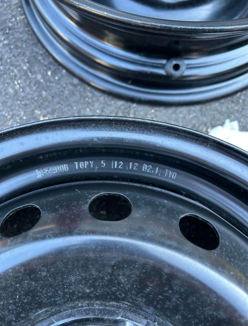 平成24年製 13インチ ブラック 純正スチールホイール 4個