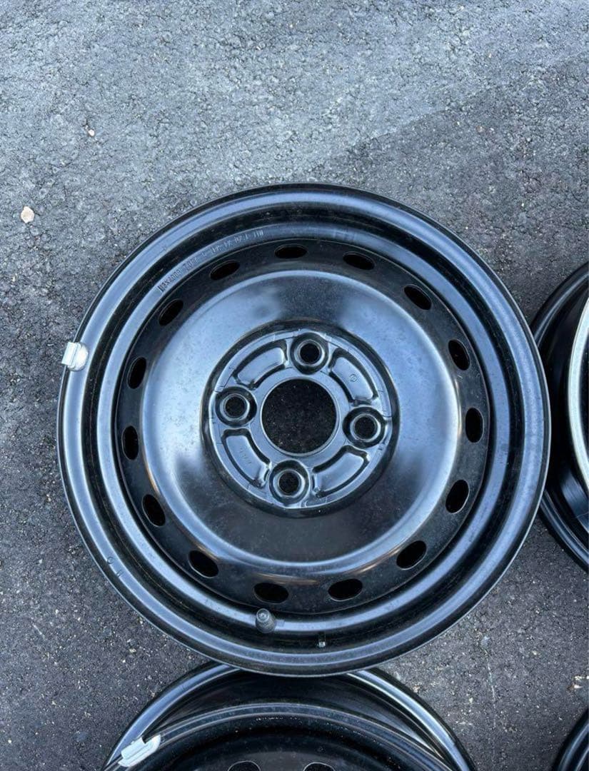 平成24年製 13インチ ブラック 純正スチールホイール 4個
