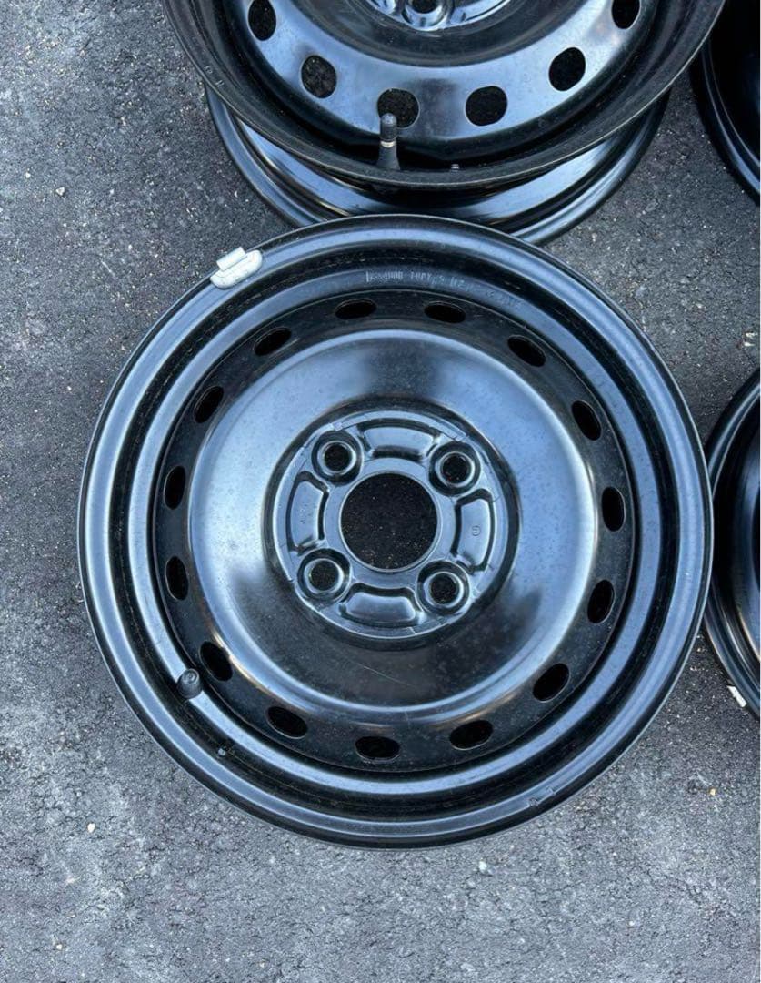 平成24年製 13インチ ブラック 純正スチールホイール 4個