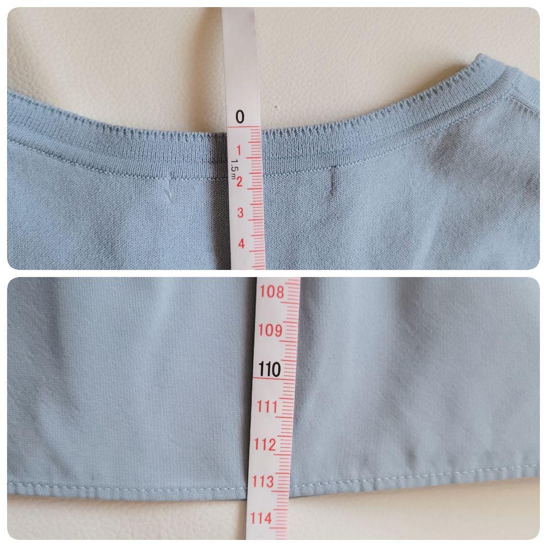 アナイ 24ss タフタドッキングティアードワンピース S 水色 洗える