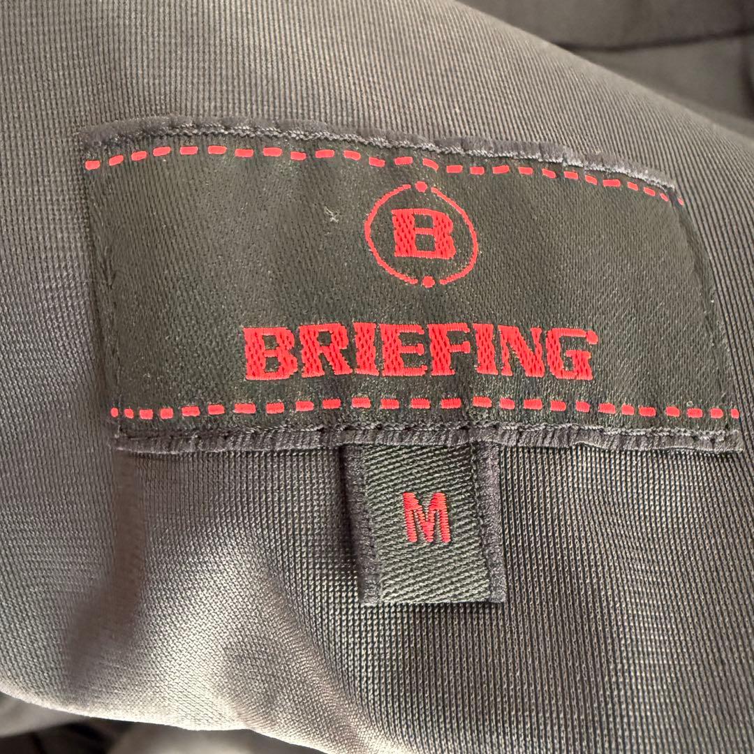 リネン混　ブリーフィング　ハーフパンツ　短パン　M 黒　ブラック　ゴルフ