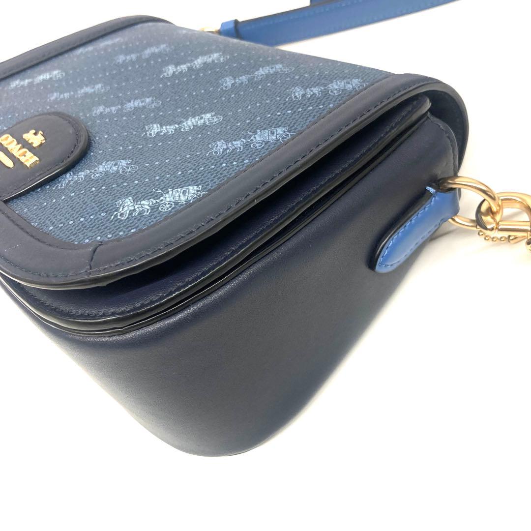 ✨極美品✨COACH斜め掛けショルダーバッグ　レディース　ネイビー　ブルー系⭐︎