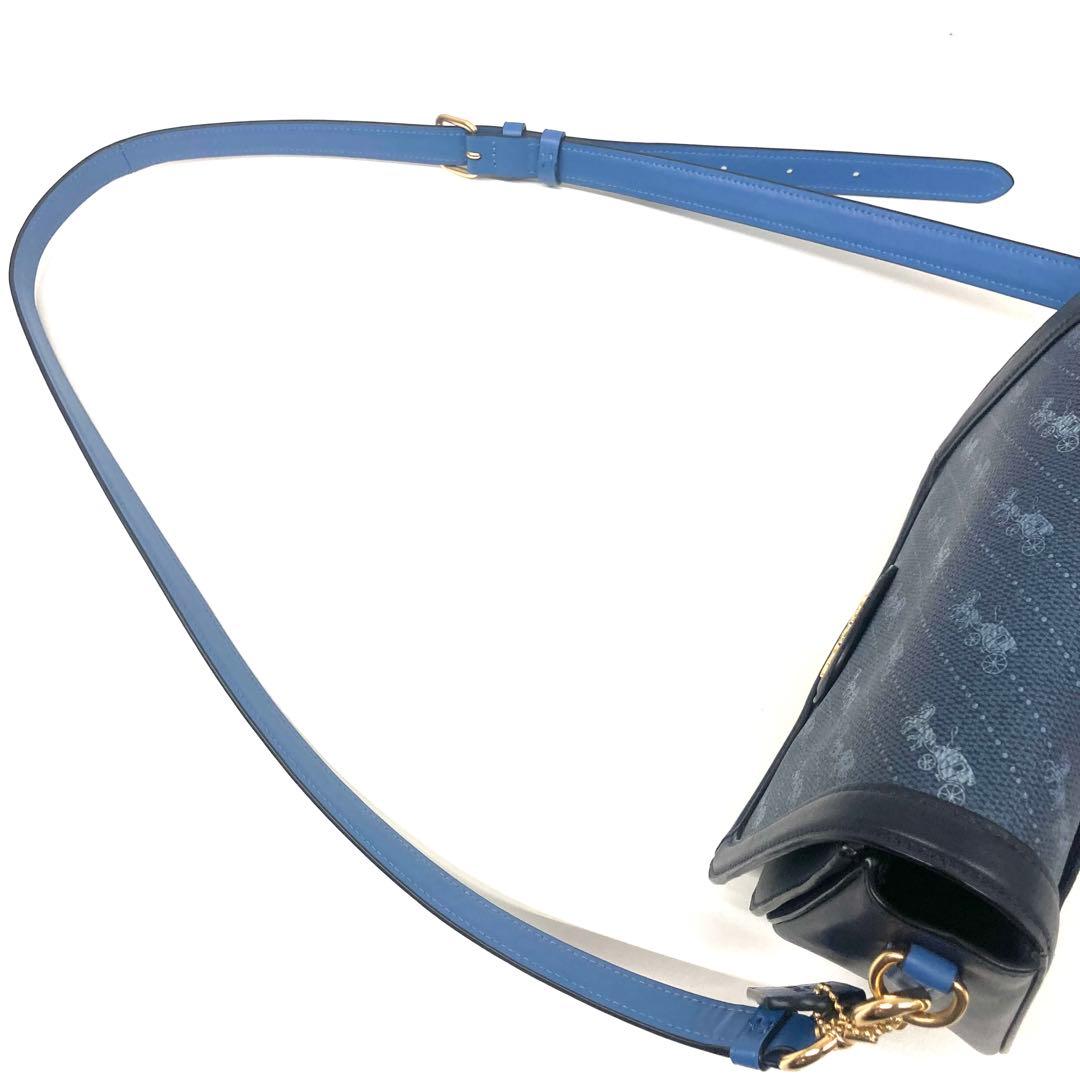✨極美品✨COACH斜め掛けショルダーバッグ　レディース　ネイビー　ブルー系⭐︎