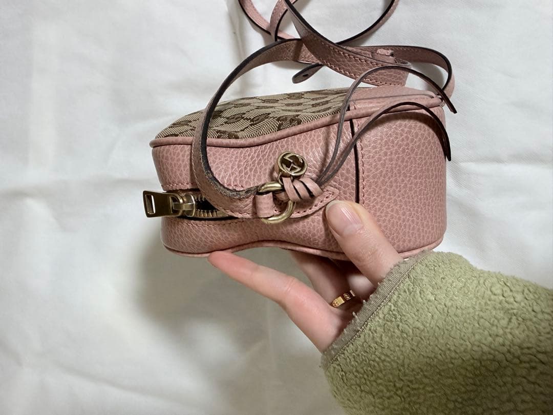 GUCCIショルダーバッグ ベージュ/ピンク