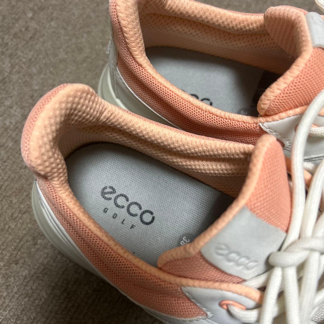 ECCO ゴルフシューズ 38 ホワイト/ピンク
