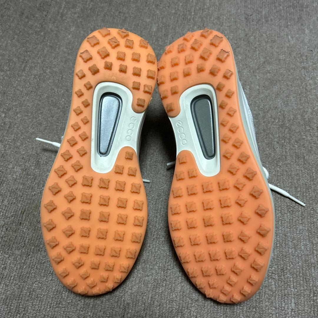 ECCO ゴルフシューズ 38 ホワイト/ピンク