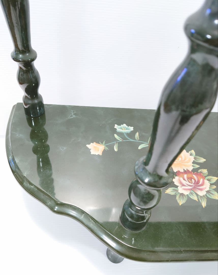 花柄コンソール テーブル 台 アンティーク家具【美品】