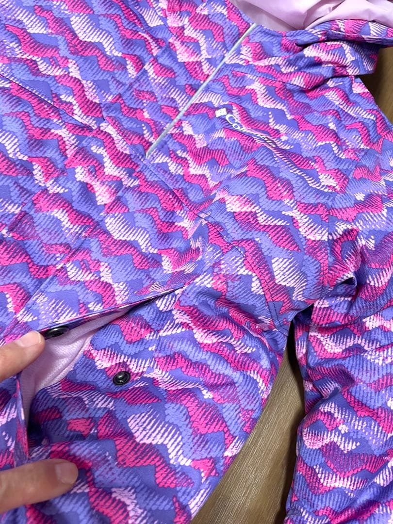 Columbia スキーウェア幾何学模様ピンク　子供　100