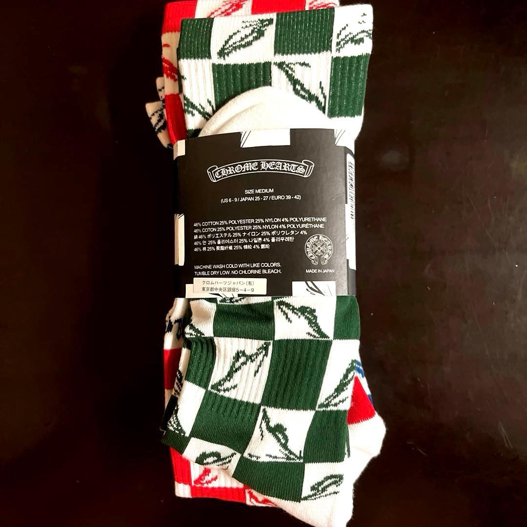 カラフルチェック柄ソックス3足セット