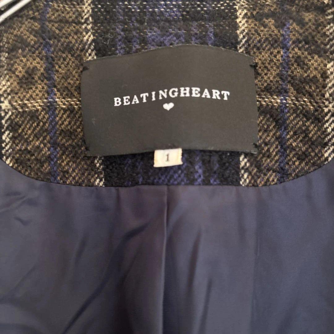 【BEATING HEART】ツイードコート　ウール　モヘヤ　アルパカ混　日本製