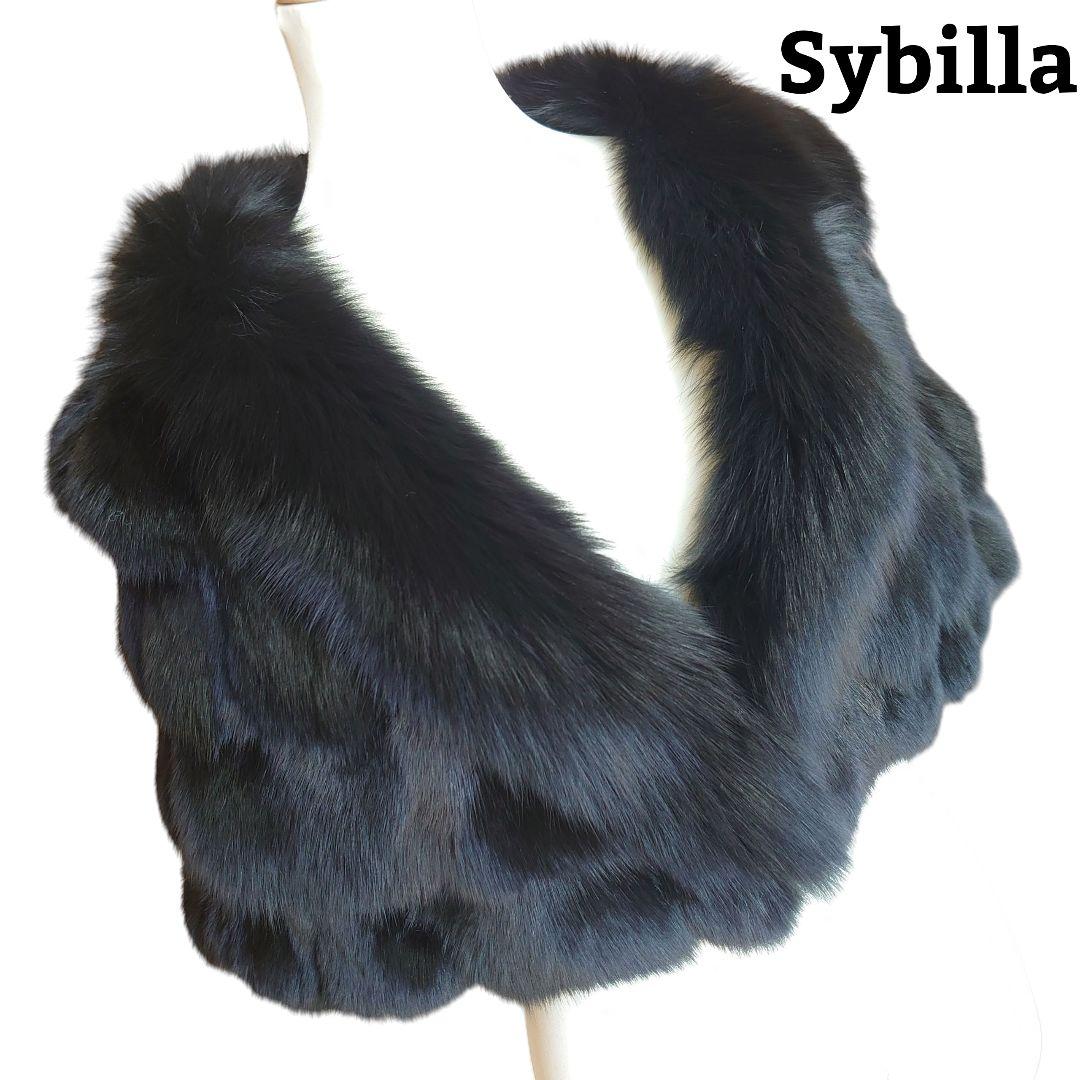 【極美品】Sybilla シビラ ブルーフォックス ボレロ ブラック