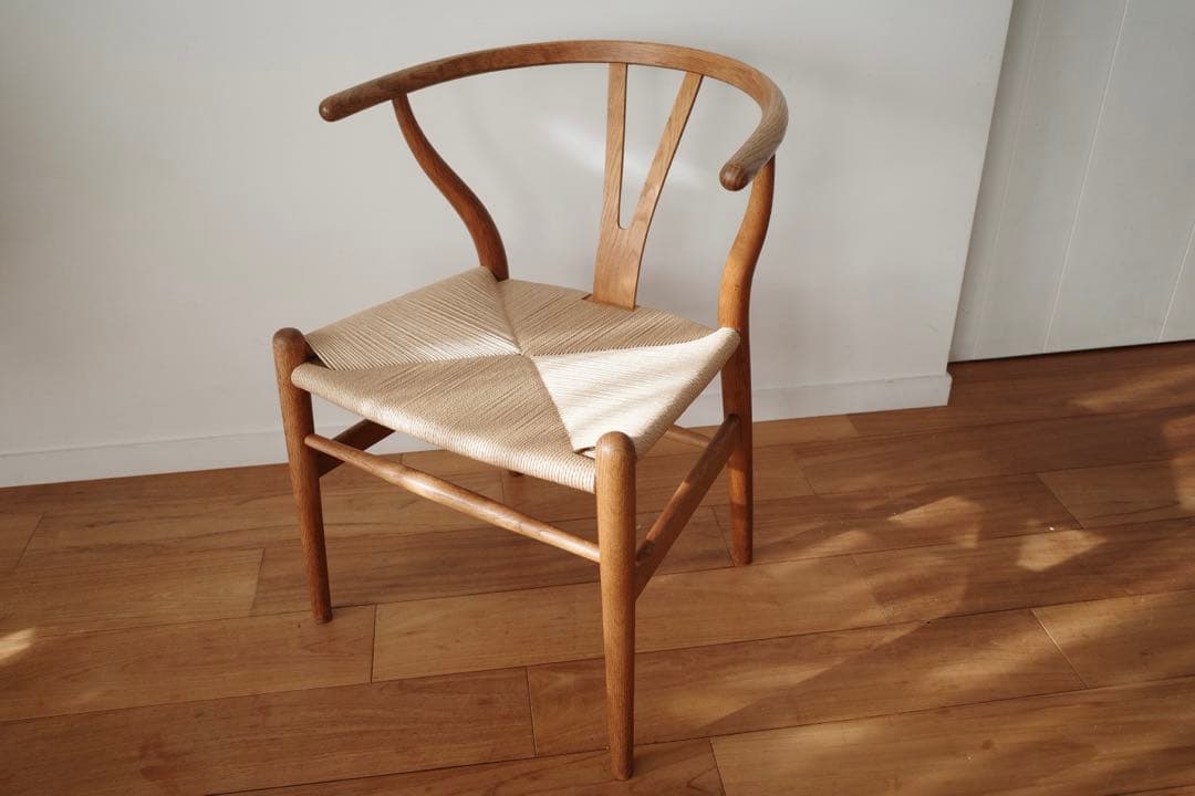 極美品【ヴィンテージ yチェア】ビーチ ペーパーコード新品