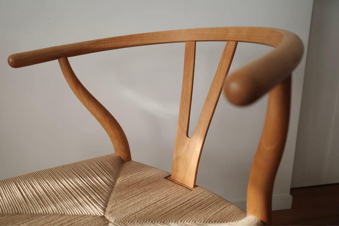 極美品【ヴィンテージ yチェア】ビーチ ペーパーコード新品