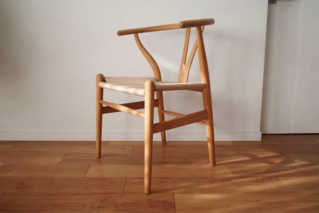 極美品【ヴィンテージ yチェア】ビーチ ペーパーコード新品