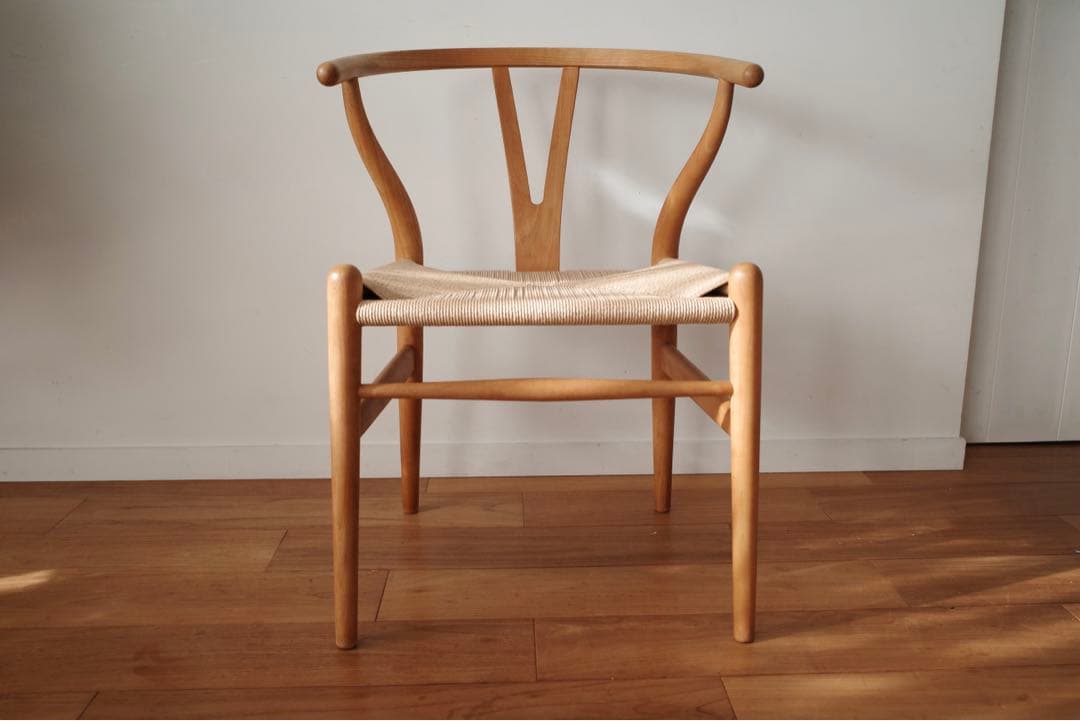 極美品【ヴィンテージ yチェア】ビーチ ペーパーコード新品