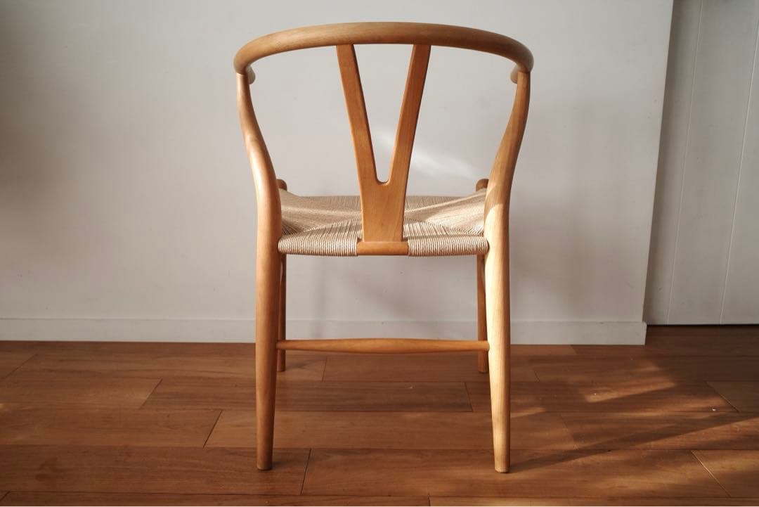 極美品【ヴィンテージ yチェア】ビーチ ペーパーコード新品