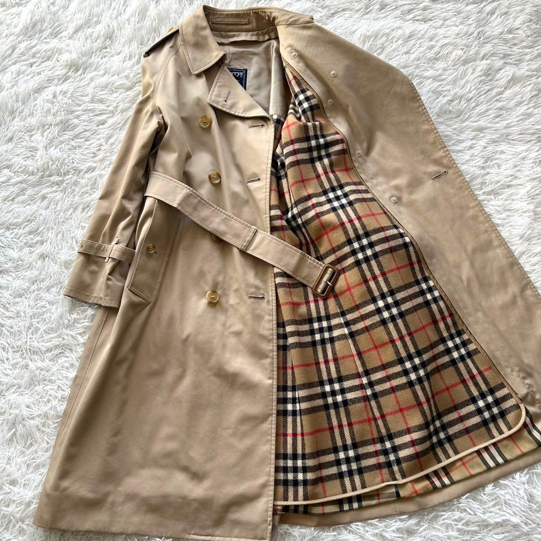【美品】バーバリー　トレンチコート　ライナー　ベルト完備　ロング　ベージュ　M