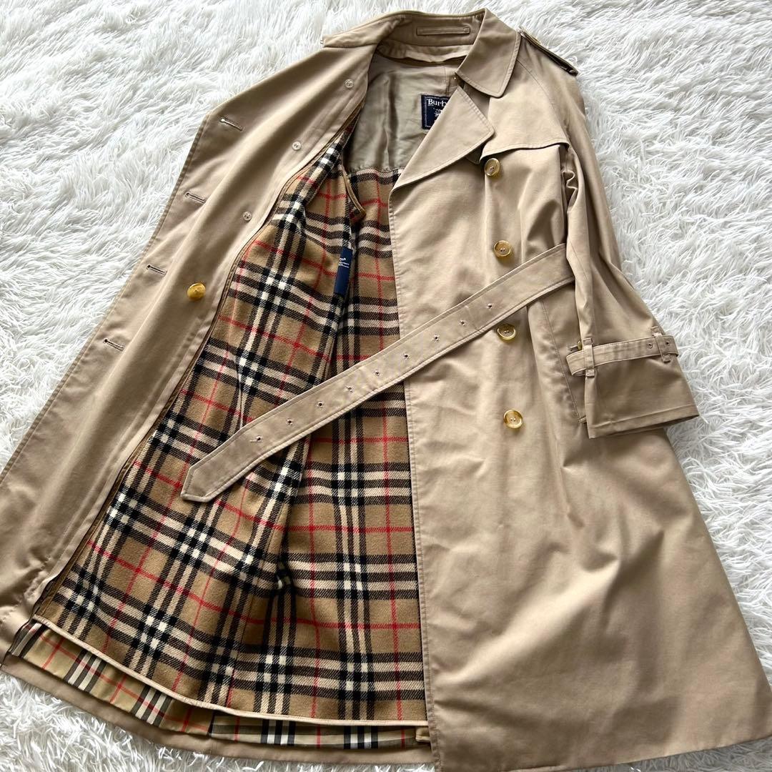 【美品】バーバリー　トレンチコート　ライナー　ベルト完備　ロング　ベージュ　M