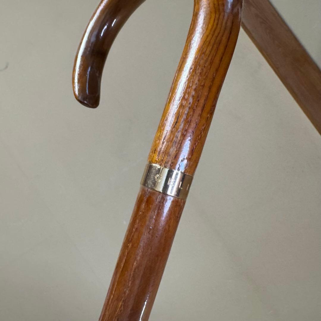 美品 CELINE セリーヌ Cマカダム総柄 長傘 ロゴ金具付き 雨傘