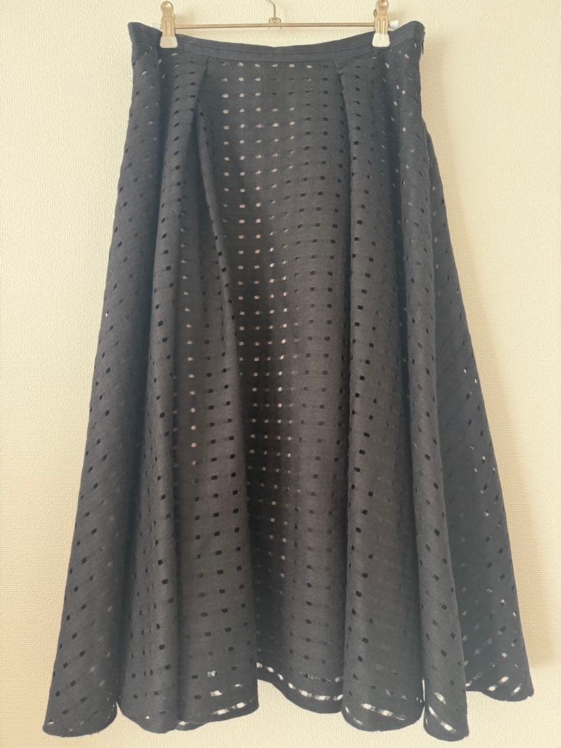 極美品　foxeyウール素材エリススカートブラック　希少サイズ42