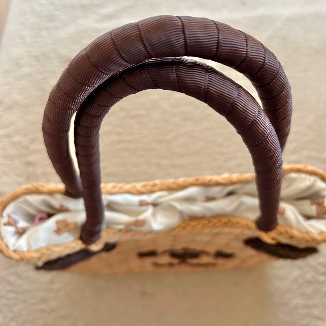 ☆レア　franche lippee くまかごバッグ　刺繍