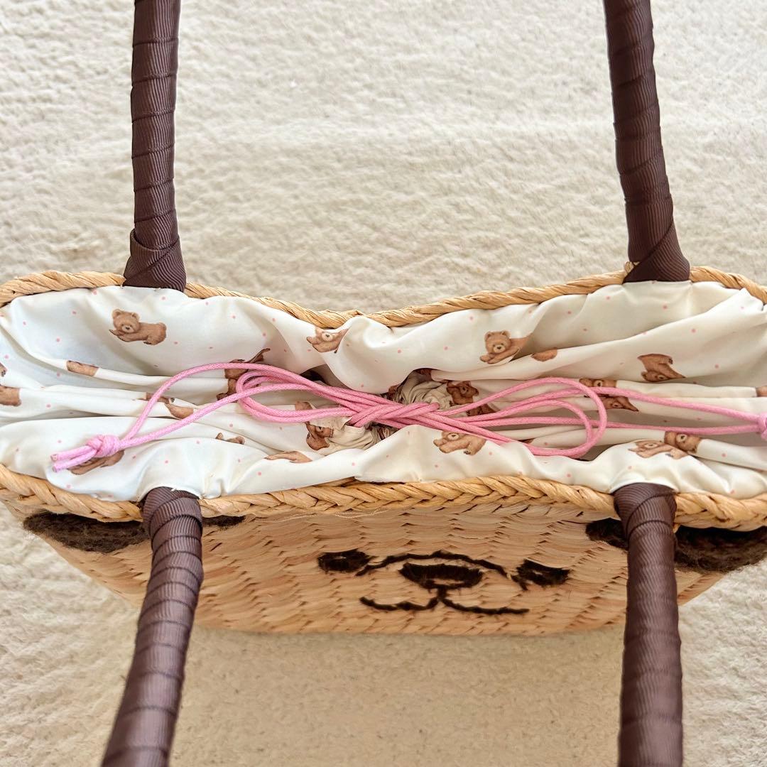 ☆レア　franche lippee くまかごバッグ　刺繍