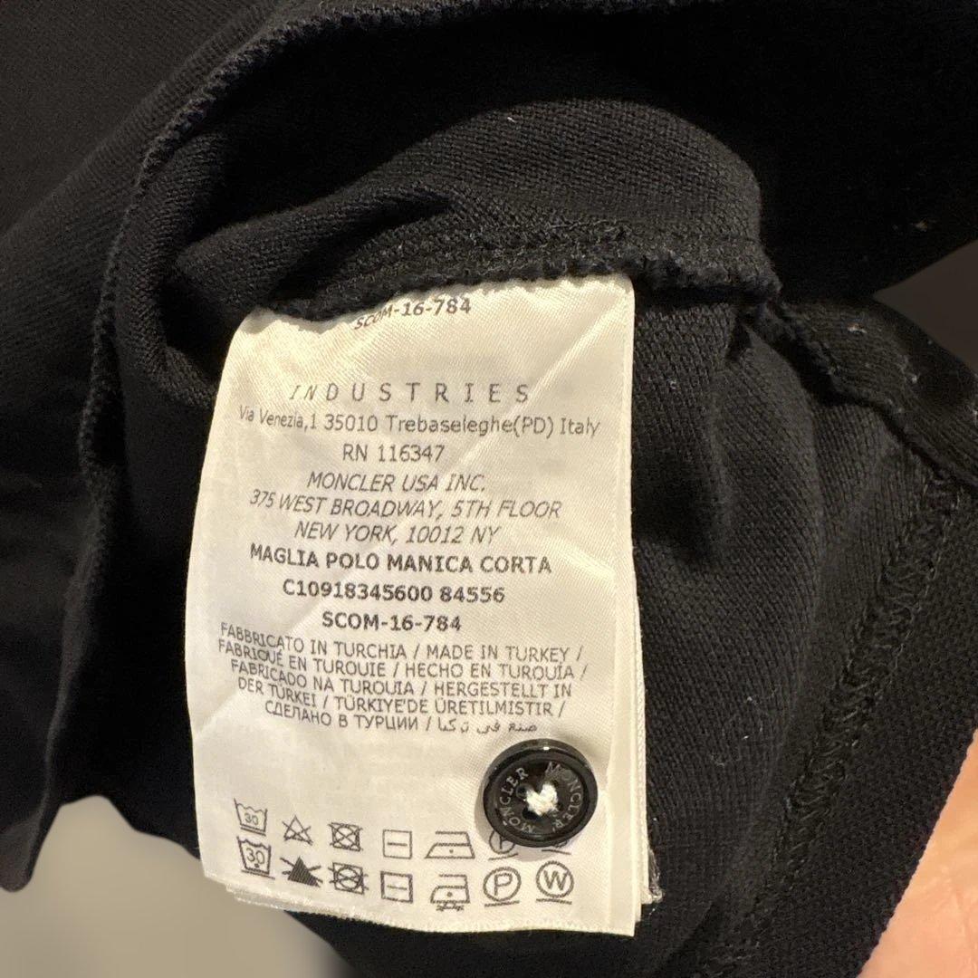 MONCLER ブラック ポロシャツ