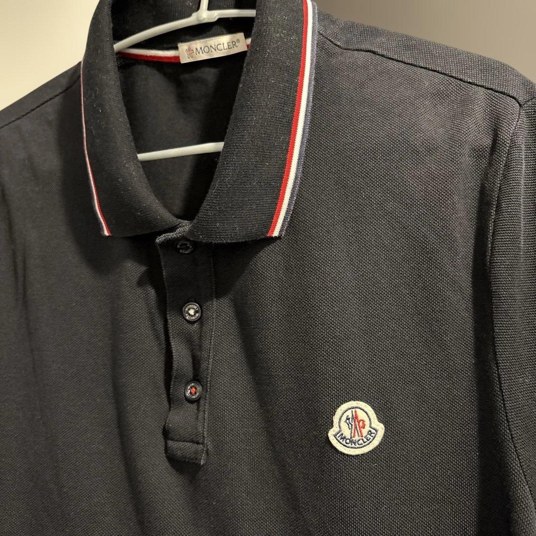 MONCLER ブラック ポロシャツ