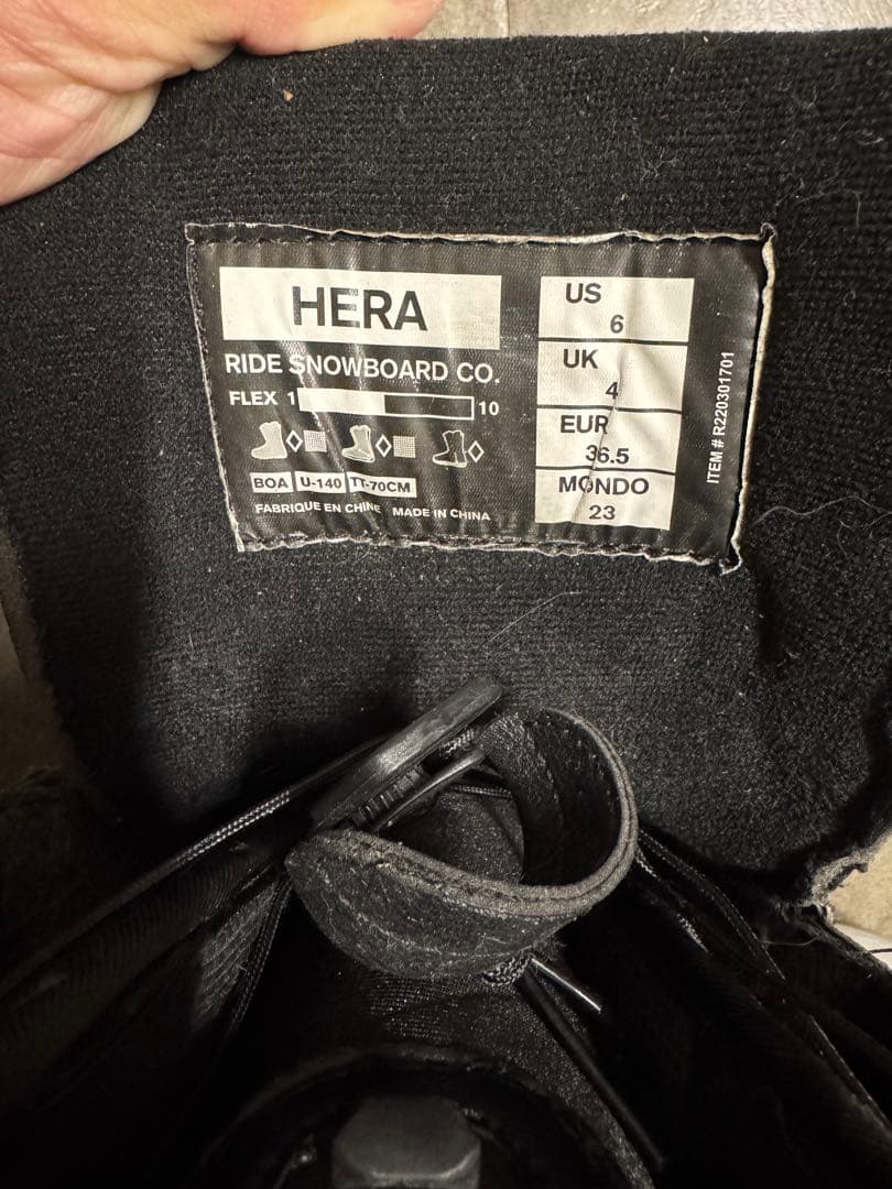 2022 RIDE HERA スノーボードブーツ ブラック 23センチ