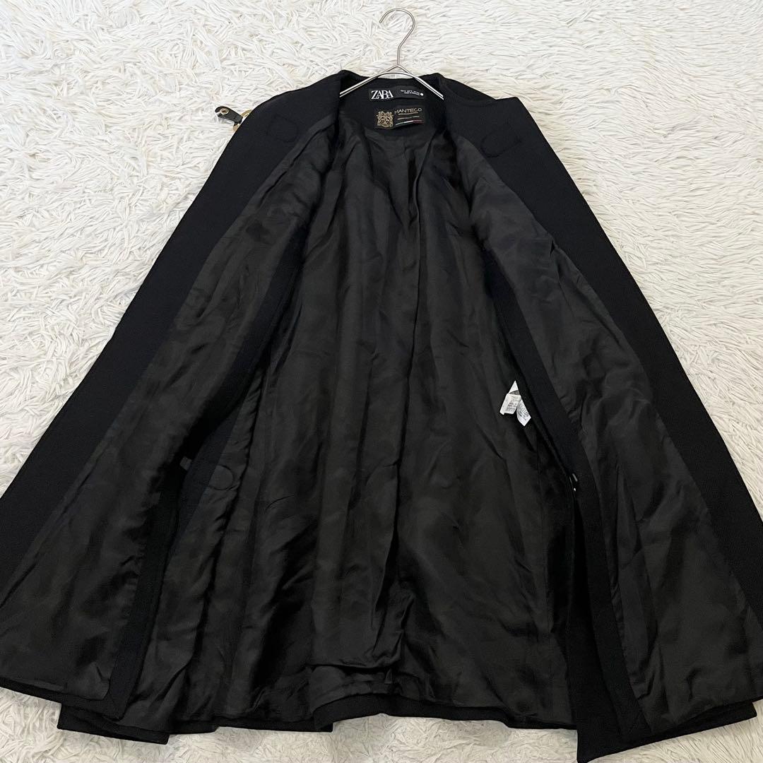 ✨美品✨ザラ　マンテコ　ケープコート　ポンチョ　金バックル　黒　Ｓ　完売品