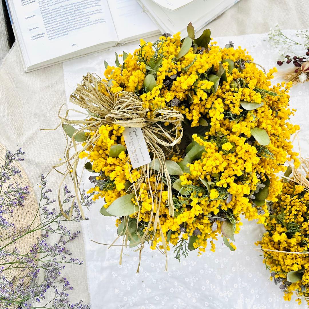 ミモザリース　ミモザユーカリリース　ミモザ　ユーカリ