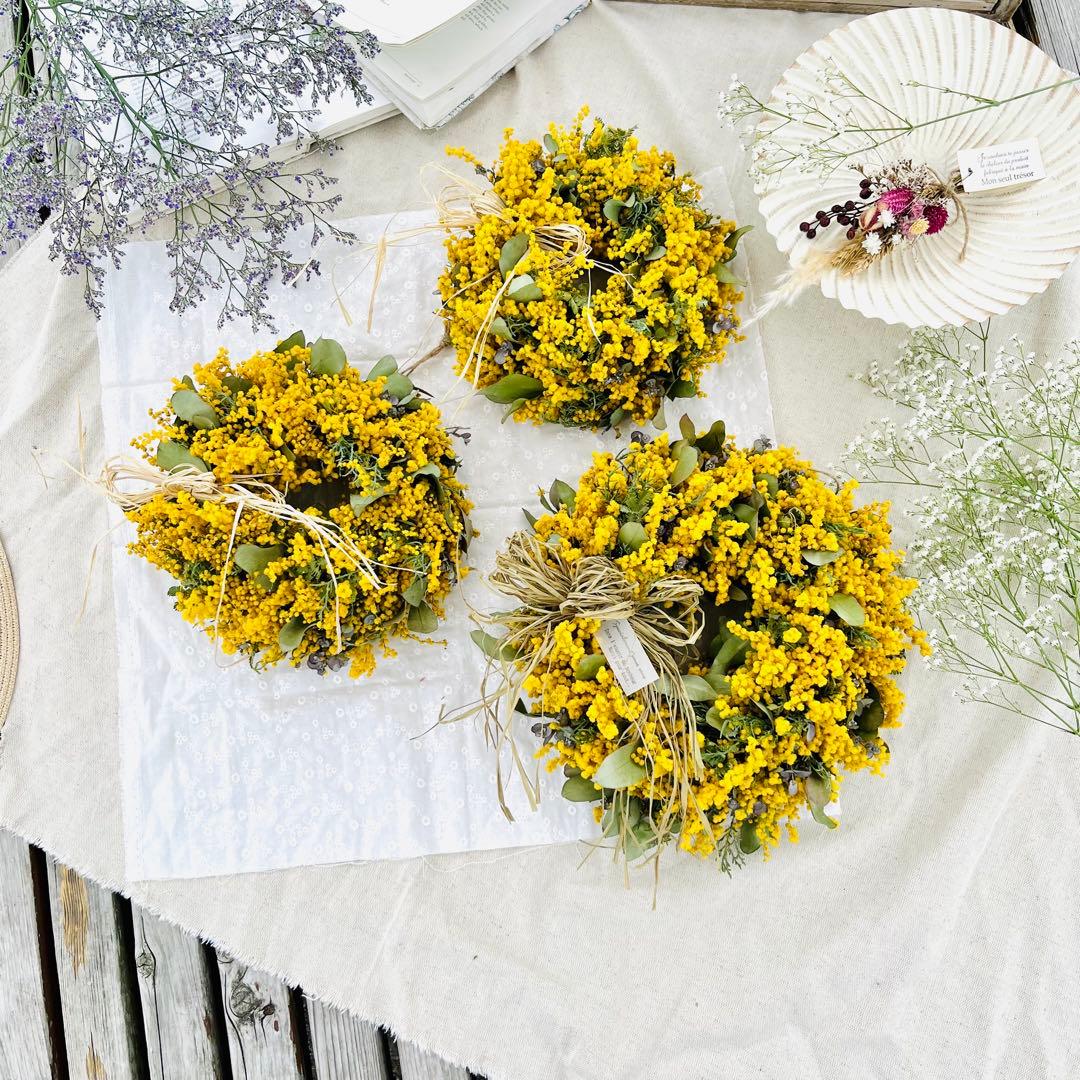 ミモザリース　ミモザユーカリリース　ミモザ　ユーカリ