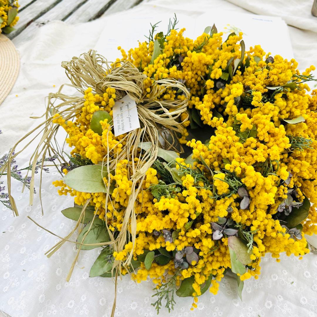 ミモザリース　ミモザユーカリリース　ミモザ　ユーカリ