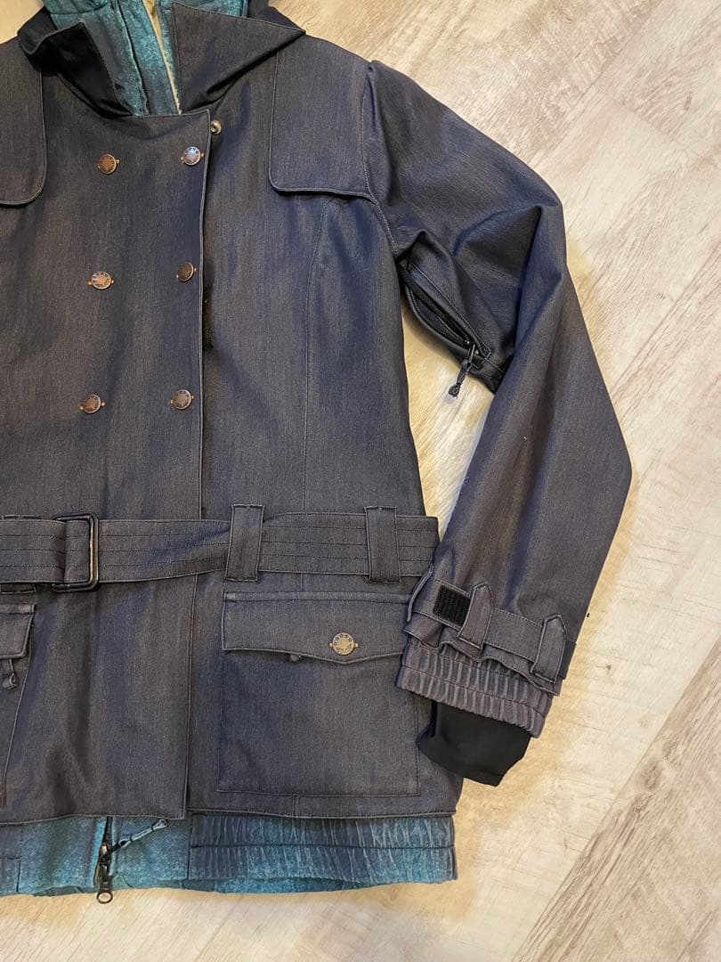 SCAPE デニムブルー　スノーボードジャケット　M